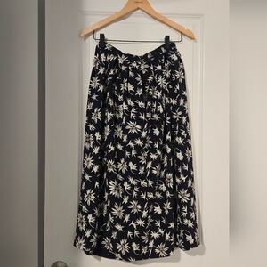 Vintage Principles Petite Daisy Print Women's Skirt, Size 6